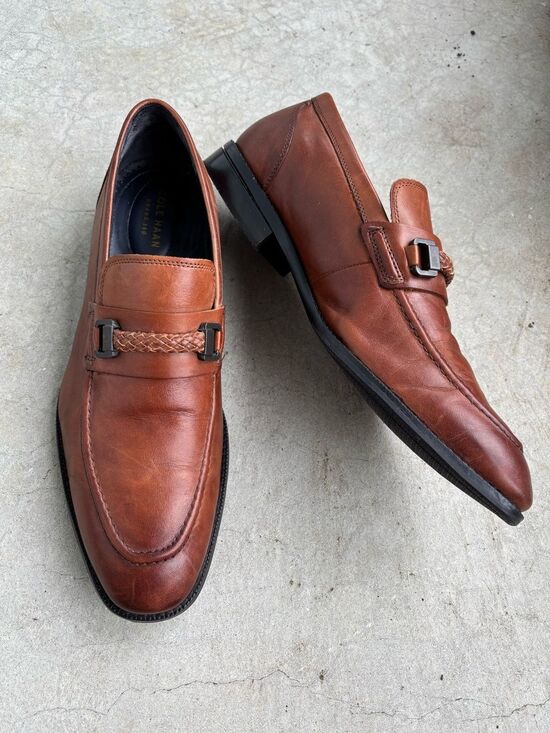 Cole Haan Warner Grand Bit Loafers Mens Brown Leather Dress Shoes Slip On 10.5 main image 9